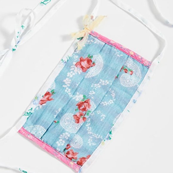 LoveShackFancy Accessories - Loveshack Fancy Mask - Blue Bamba Multi - Never Worn